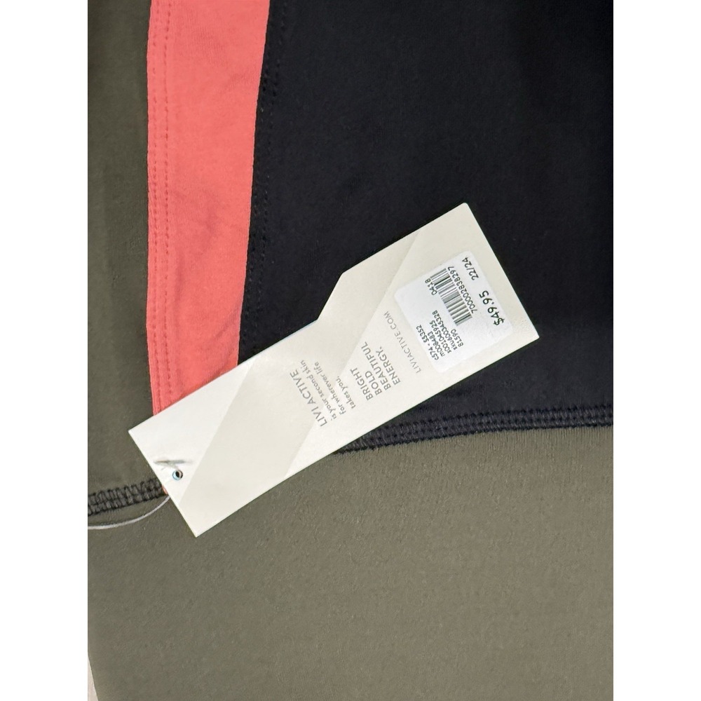 Livi Lane Bryant Athletic Leggings Wicking Capri Black Green Size 22/24 NWT - Picture 2 of 11